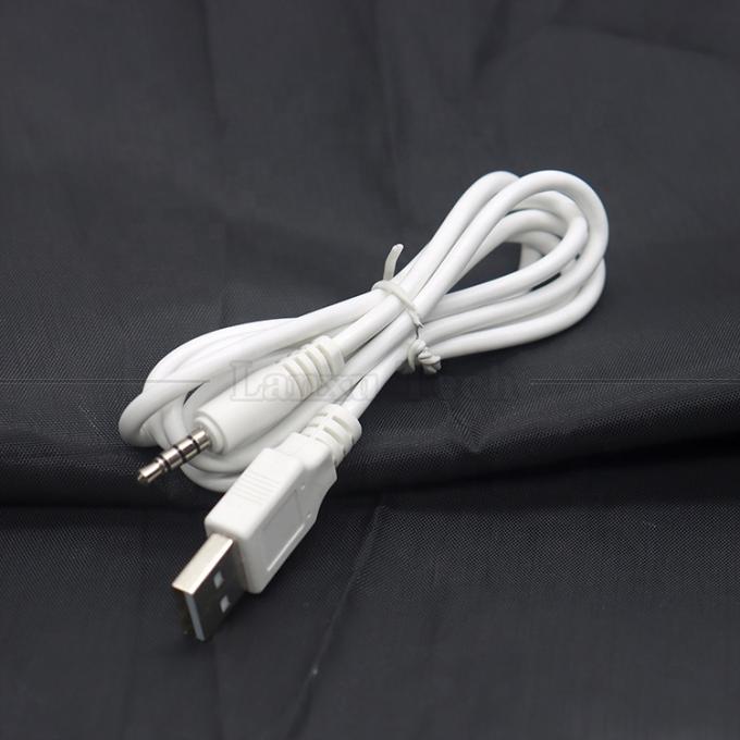 Настраиваемая зарядка данных USB от мужского к вспомогательному 4 полюса 3,5 мм кабель адаптера для наушников 0