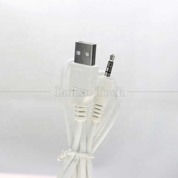 Настраиваемая зарядка данных USB от мужского к вспомогательному 4 полюса 3,5 мм кабель адаптера для наушников 4