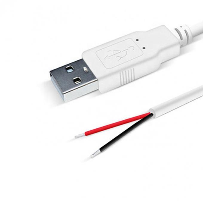 На заказ 1м 2м 3м Белый USB мужской на открытый концы консервированный проволока расширение кабеля 5