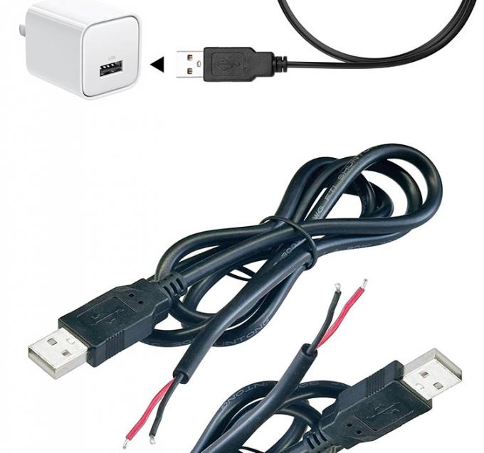 5V USB для открытия снятых консервированных обнаженных проводов конец Pigtail кабель зарядного устройства для светодиодного светодиода 7