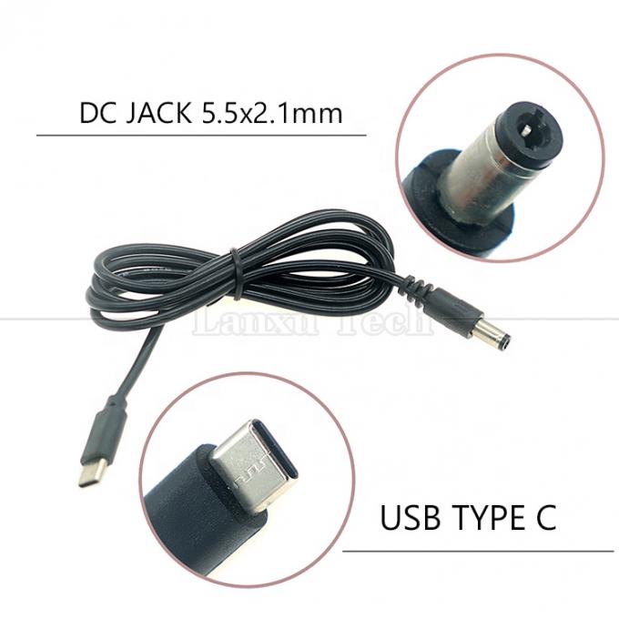 PD зарядка 3A 9V 12V 15V 20V USB тип C в DC 5.5x2.1mm Кабель преобразователя адаптера Jack для Wi-Fi роутера Модем Проекторная камера 1