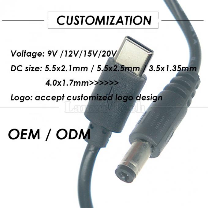 PD зарядка 3A 9V 12V 15V 20V USB тип C в DC 5.5x2.1mm Кабель преобразователя адаптера Jack для Wi-Fi роутера Модем Проекторная камера 5