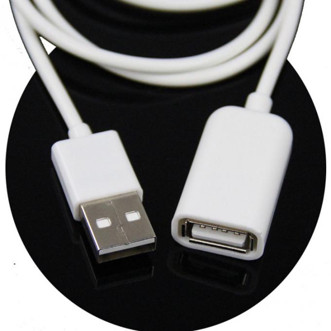 Высококачественный 1M белый мужской на женский USB 2.0 типа A расширительный кабель для зарядки данных для компьютерных мебельных сумок 2