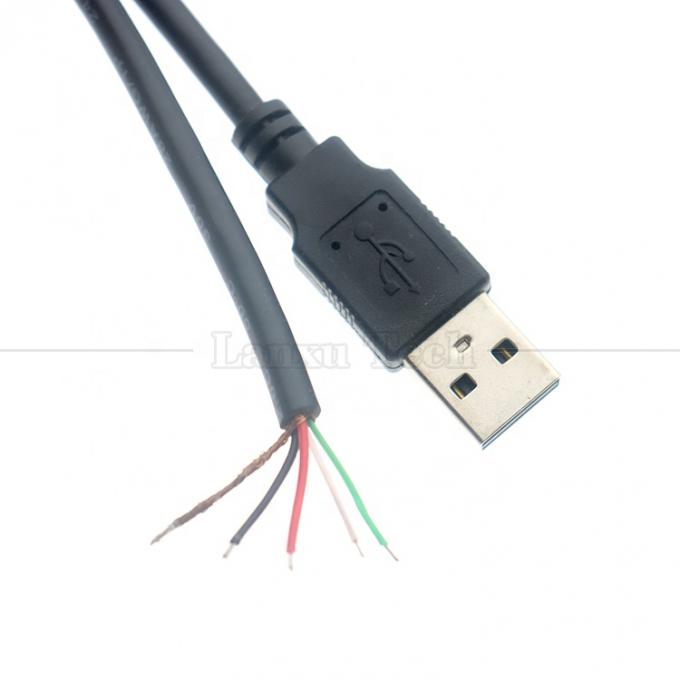 Custom Shield USB 2.0 Мужчина к стриптиз проводов открытый конец кабеля Pigtail 4