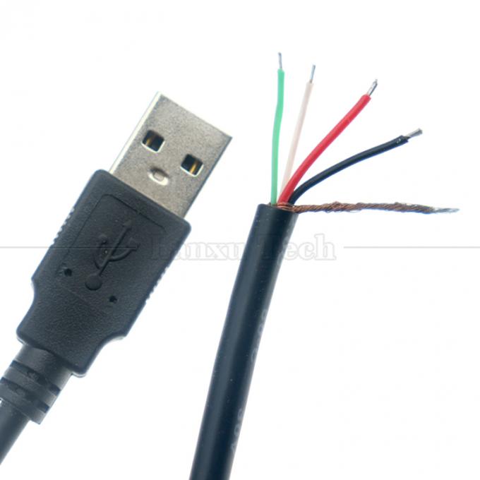 Специальное изготовление USB мужской на обнаженный голый провод открытый конец кабель с хвостом 3