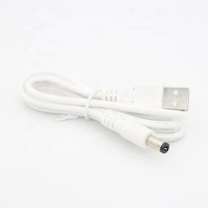 Белый 1M 5V USB 2.0 Мужчина на DC Jack 5.5X2.1mm кабель зарядного устройства 2