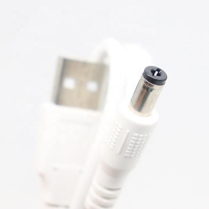 Белый 1M 5V USB 2.0 Мужчина на DC Jack 5.5X2.1mm кабель зарядного устройства 4