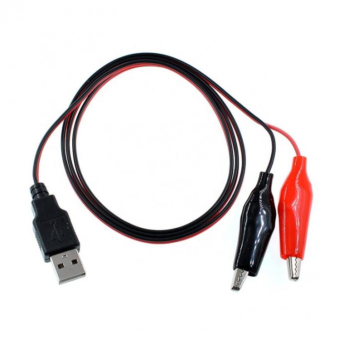 Крокодил зажимает аллигатора зажимает на USB Мужской тест проволока адаптерный кабель для испытания схемы 0