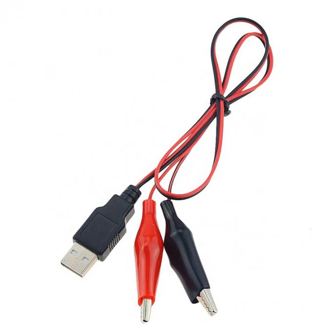 Крокодил зажимает аллигатора зажимает на USB Мужской тест проволока адаптерный кабель для испытания схемы 5