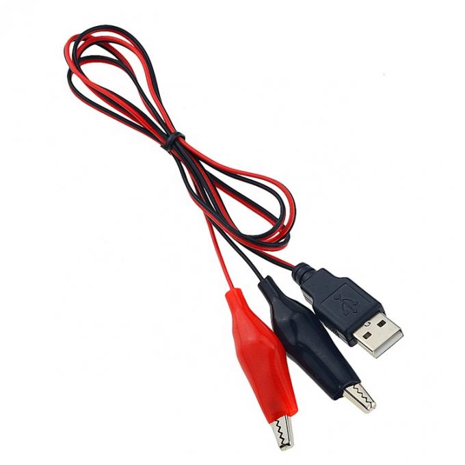 Крокодил зажимает аллигатора зажимает на USB Мужской тест проволока адаптерный кабель для испытания схемы 4