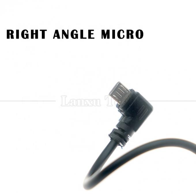 Настройка 1м 2м 3м 90 градусов прямой угол Micro B V8 подключатель к USB расширение кабеля зарядного устройства данных 2