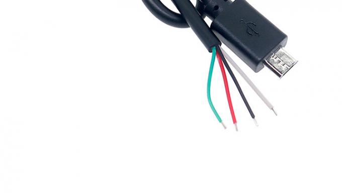 OEM Custom Micro B V8 5 Pin USB Мужчина для открытия Pigtail голые провода кабеля 4