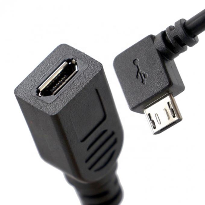 90 градусов слева направо вверх вниз под углом мужчина-женщина Micro B USB 2.0 расширительный кабель 2