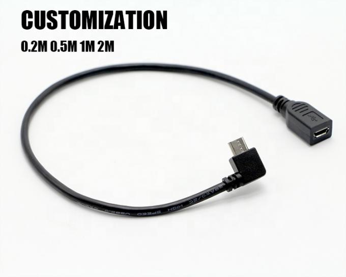 90 градусов слева направо вверх вниз под углом мужчина-женщина Micro B USB 2.0 расширительный кабель 1
