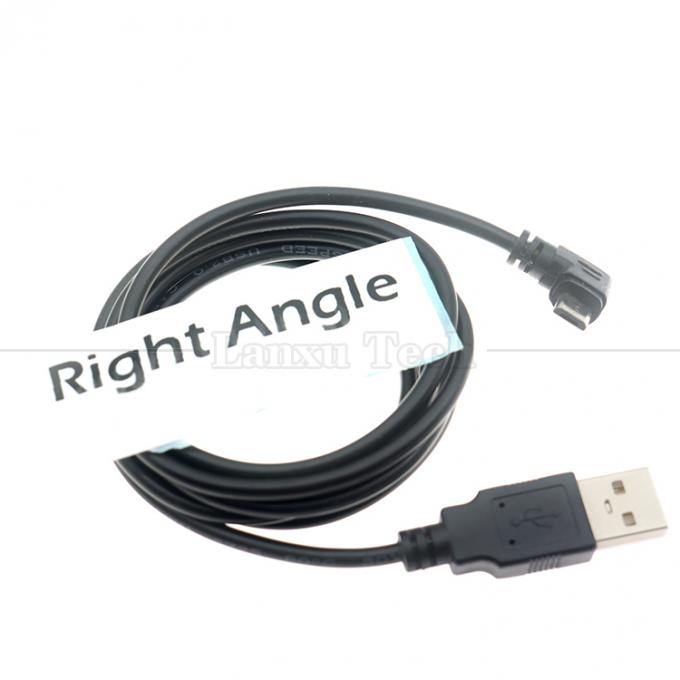 Настройка 1м 2м 3м 90 градусов прямой угол Micro B V8 подключатель к USB расширение кабеля зарядного устройства данных 3