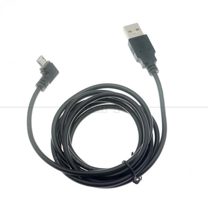 Настройка 1м 2м 3м 90 градусов прямой угол Micro B V8 подключатель к USB расширение кабеля зарядного устройства данных 4