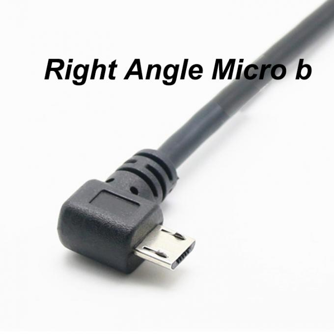 ОБНОЖЕНИЕ 1M 90 градусов прямоугольный USB мужской к микро b мужской пружинный кабель USB 2