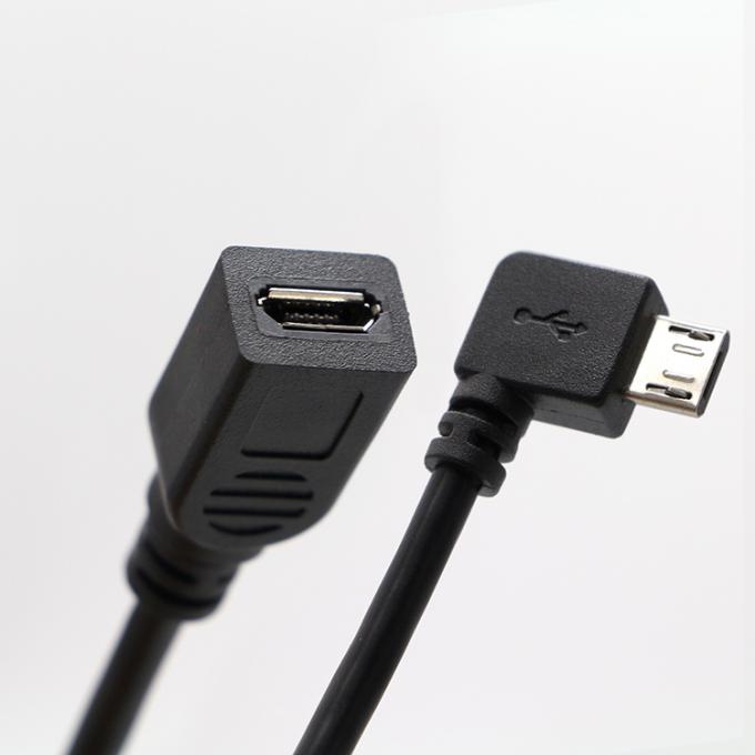 ОБНОЖЕНИЕ 90 градусов прямой угол мужчина к женщине микро-USB кабель 1