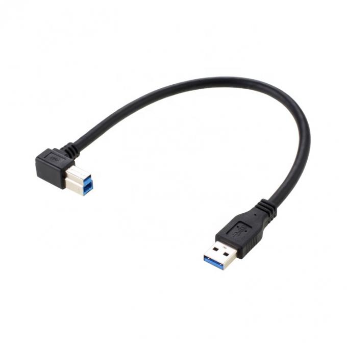Высокая скорость 5 Гбит / с 90 градусов прямой угол USB 3.0 мужской USB Type B принтер кабель 1