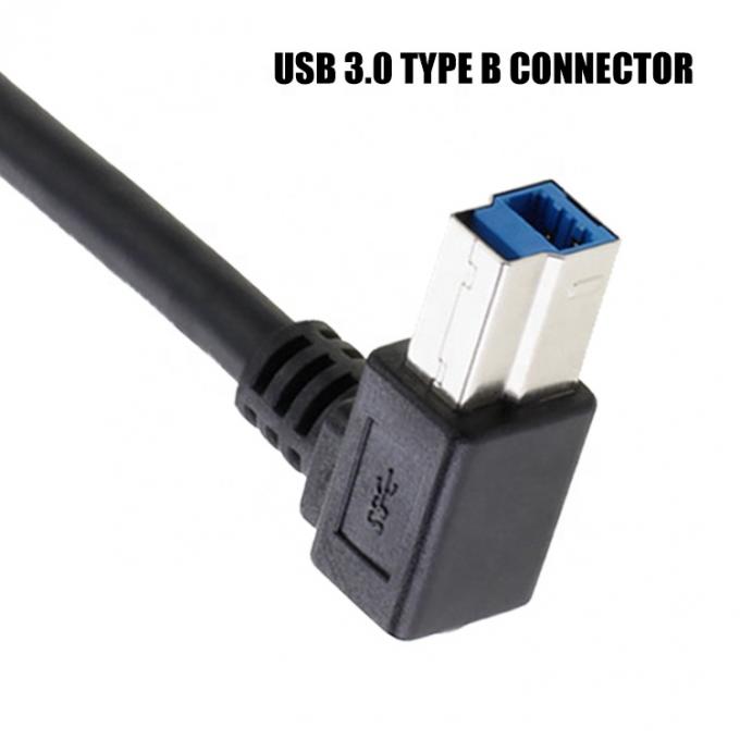 Высокая скорость 5 Гбит / с 90 градусов прямой угол USB 3.0 мужской USB Type B принтер кабель 3