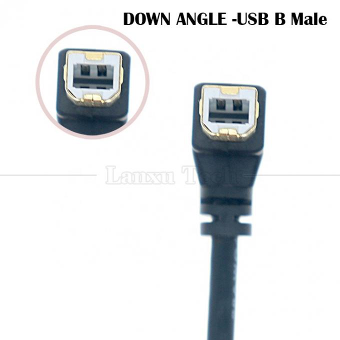 Справа влево вверх вниз угол 90 градусов угол USB A в USB B кабель для сканера принтера 1