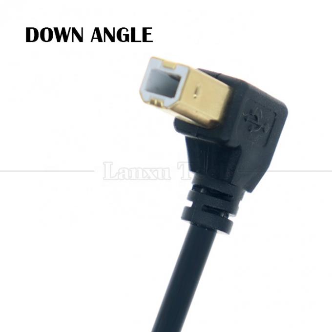 Справа влево вверх вниз угол 90 градусов угол USB A в USB B кабель для сканера принтера 3