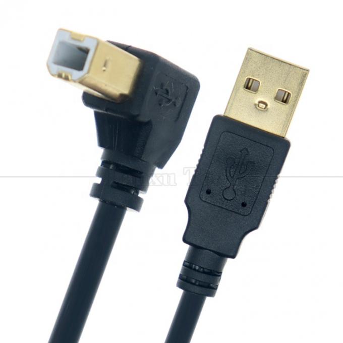 Справа влево вверх вниз угол 90 градусов угол USB A в USB B кабель для сканера принтера 2