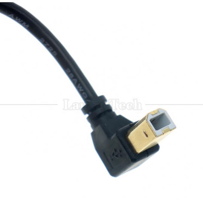 Справа влево вверх вниз угол 90 градусов угол USB A в USB B кабель для сканера принтера 4