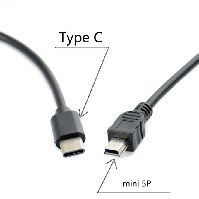 Зарядка данных USB типа C в Mini B 5 пин USB OTG кабель для камеры 1