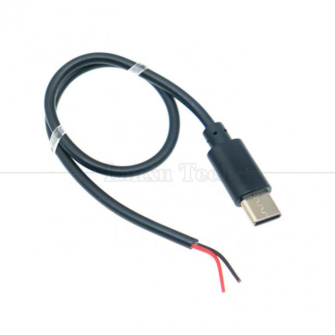 Загрузка данных на заказ 2 4 ядра USB тип C мужчина женщина до открытого провода конца кабеля Pigtail 2