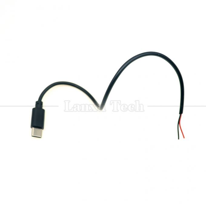 Загрузка данных на заказ 2 4 ядра USB тип C мужчина женщина до открытого провода конца кабеля Pigtail 6