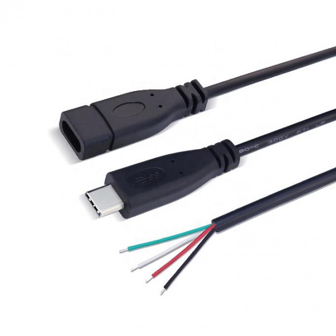 OEM 2 4 ядра USB Type C Мужчина Женщина до разобранного открытого провода 4