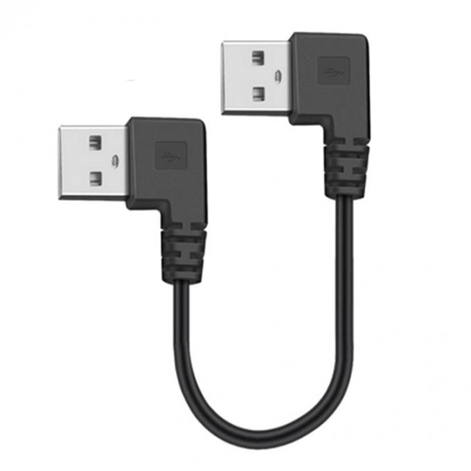 Настройка 0.25M 0.3M 90 градусов прямоугольный мужской USB в правоугольный мужской USB 2.0 кабель 2