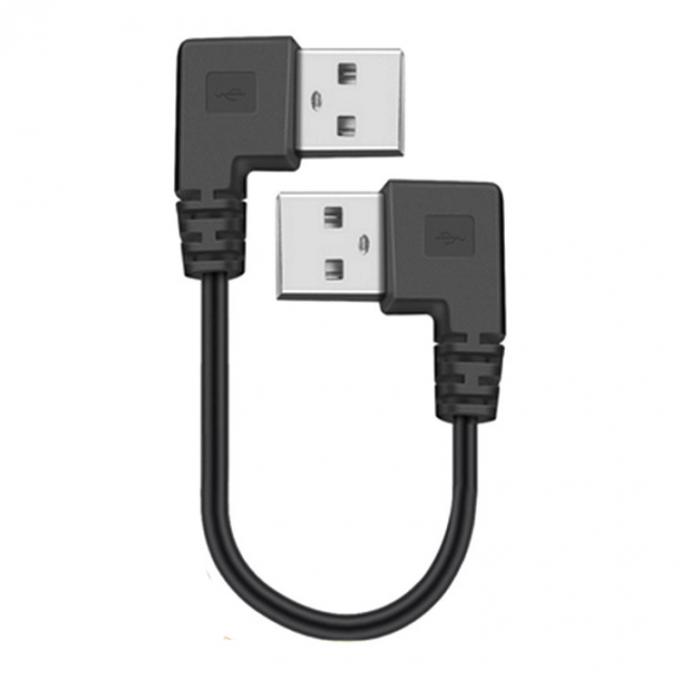 Настройка 0.25M 0.3M 90 градусов прямоугольный мужской USB в правоугольный мужской USB 2.0 кабель 4
