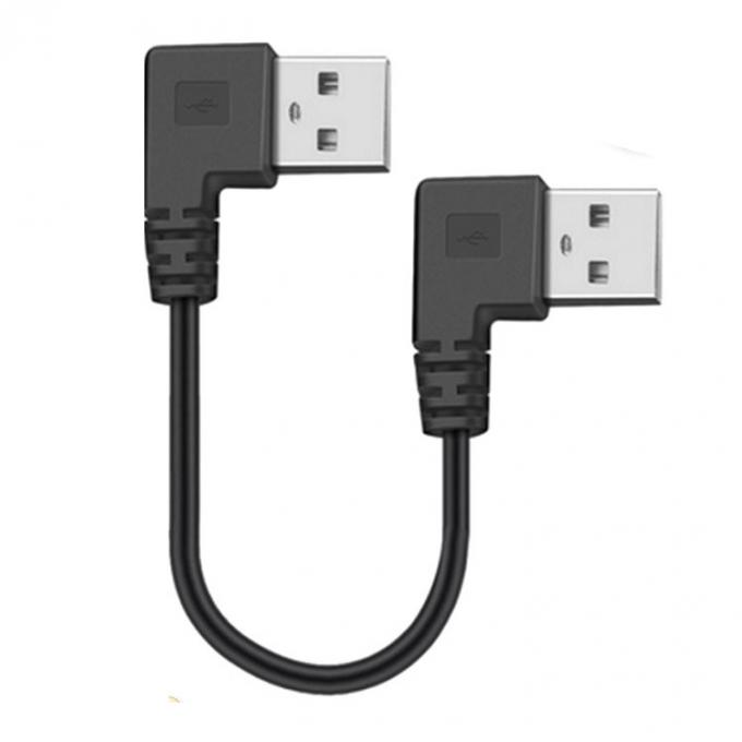 Настройка 0.25M 0.3M 90 градусов прямоугольный мужской USB в правоугольный мужской USB 2.0 кабель 3