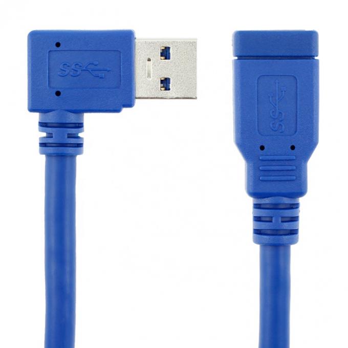 Высокая скорость 5 Гбит / с 1 м 90 градусов прямой угол USB 3.0 тип А Мужчина к женщине USB 3.0 расширительный кабель 4