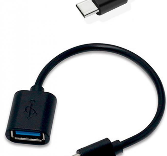 USB Type C Мужчина на USB 2.0 Женщина OTG адаптерный кабель для телефона ноутбук 2