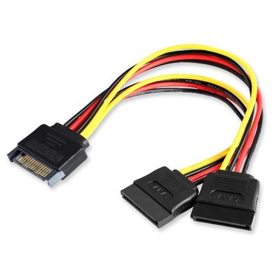 Купить Мужчина на женщину данные Sata 15 Pin Power Y Splitter кабель для компьютера HDD SSD PC Case online manufacture