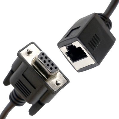 Купить DB9 женский RS232 серийный к RJ45 женский кабель разъема online manufacture