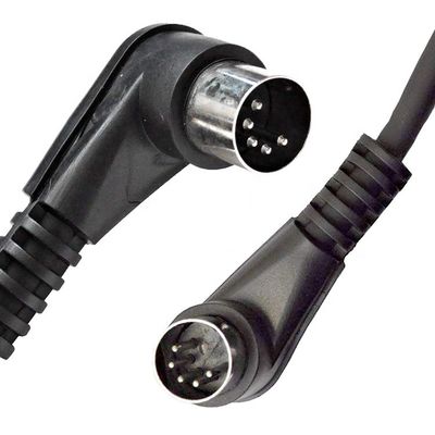Купить 1м 2м 3м Shield Right Angle Male to Male 5 Pin Din Connector MIDI расширительный кабель online manufacture