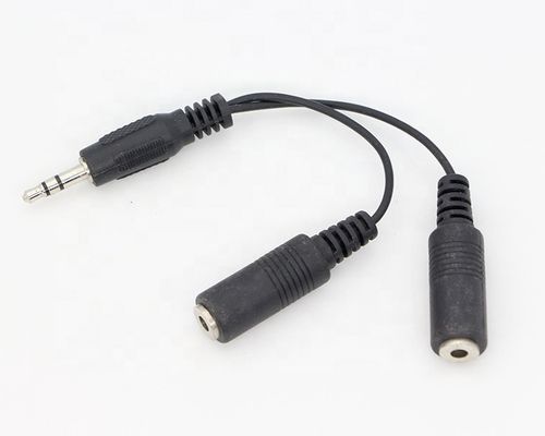 Купить Обустроенный 3,5 мм Jack 1 мужчина на 2 женщины Y Splitter наушники Jack Mic PC Audio TRS Splitter кабель online manufacture