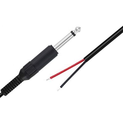 Купить 6.35мм 1/4 дюйма TS 2 шт. Джек Моно Мужчина Аудио вставка на голый провод Открытый конечный кабель для микрофона online manufacture