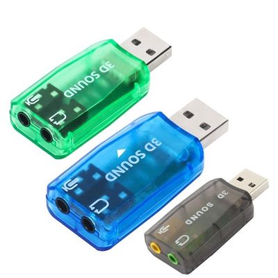 Купить Plug and Play 5.1 Внешний 3D микрофон Стерео Студия Аудио USB Интерфейс Адаптер звуковой карты с 3,5 мм наушниками online manufacture