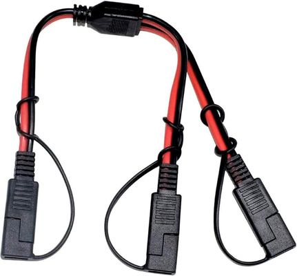 Купить 14AWG SAE DC Power Automotive Connector Cable Y Splitter 1 до 2 SAE расширительный кабель для RV Caravan Солнечные панели Заряд батареи online manufacture