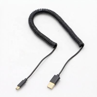 Купить Настроенные 3M золотые разъемы быстрая зарядка пружина катушка USB типа C кабель для зарядки данных online manufacture