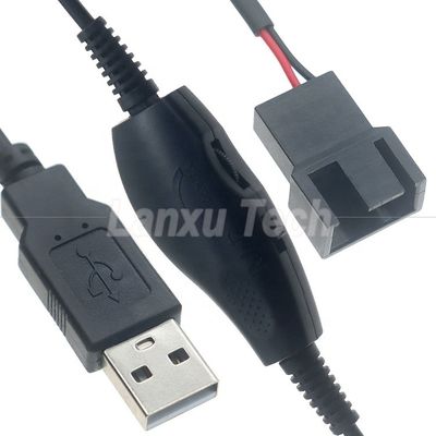 Купить Регулируемый USB 5V Step Up Boost to DC 12V 3 Pin 4 Pin Connector Fan Speed Controller Power Adapter Cable for PC Cooling Fan online manufacture