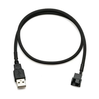 Купить Вплетенный USB на 3 Pin 4 Pin Molex женский PWM 5V вентилятор питания адаптер соединитель кабель для компьютерного охладителя online manufacture
