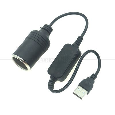 Купить Высококачественный 12W 5V USB к 12V преобразователь сигаретный розетка зажигалка кабельный адаптер со светодиодным модулем напряжения online manufacture