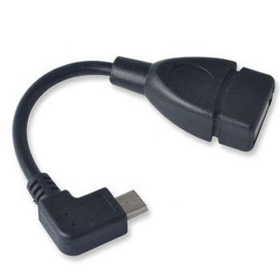 Купить 90 градусов угол Micro B на USB тип А женский OTG адаптер кабеля online manufacture