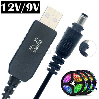 Купить Высококачественный 5V USB до 12V выход DC 5.5x2.1mm замок разъединитель Booster установить питание USB кабель для светодиодной ленты струнные лампы лампочка online manufacture